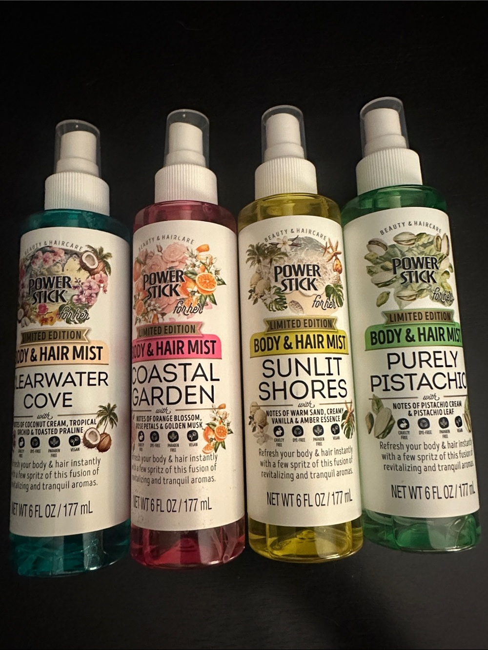 Power Stick Limited Edition body & hair mist purely pistachio sunlit shores set